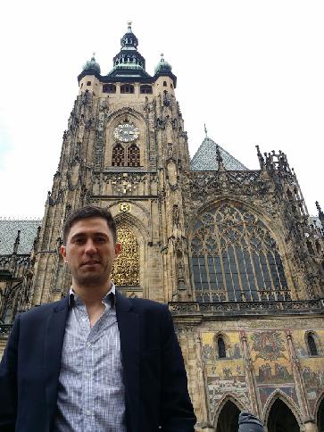 The original of me in front of Prague Castle